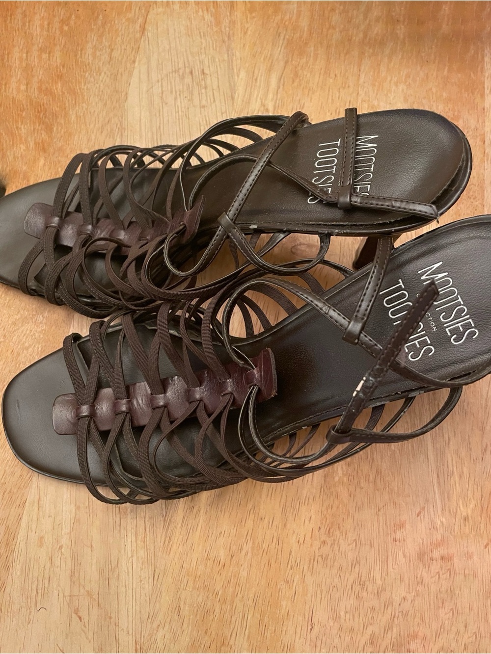 Scrappy mid-heel sandals